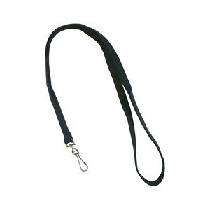 Umhängeband / Lanyards / Schlüsselanhänger aus Polyester mit drehbarem Simplexhaken, Farbe: schwarz - 10 Bänder