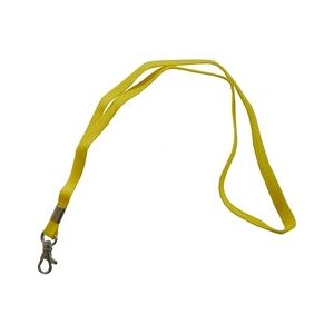 Umhängeband / Lanyards Schlüsselanhänger aus weichem Polyester mit drehbaren Karabinerhaken, Farbe: gelb - 10 Bänder