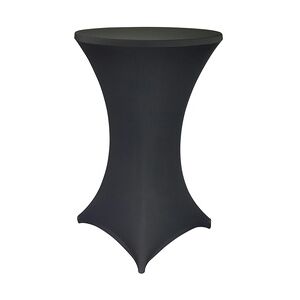 NYVI Stehtischhusse Gala Schwarz Ø 80-85 cm Elastische Premium Stretchhusse für gängige Bistrotische & Stehtische