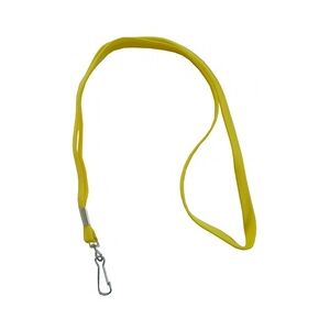 Umhängeband / Lanyards / Schlüsselanhänger aus Polyester mit drehbarem Simplexhaken, Farbe: gelb - 100 Bänder