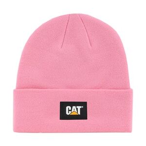 CAT Strickmütze Label Cuff pink