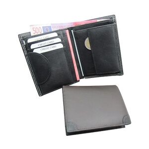 Weitere Geldbörse Leder schwarz 11,8 x 9,5 cm