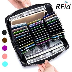 Oubang Leather Card Wallet Pu Leder Rfid Block Kreditkartenetui Diebstahlsicherer Reisepass Damen Lange Geldbörse Business Id36 Kartenetui