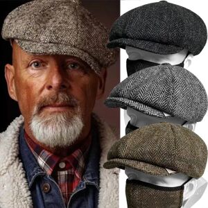 Starwish Retro Tweed Newsboy Hut Männer Baskenmütze Gatsby Baskenmütze Hüte Straße Kappen Erreichte Achteckige Mit Krempe Kappen Winter Frauen Frühling Hip Hop Baskenmütze