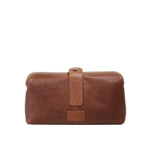 XZONE X-Zone Kosmetiktasche Damen Leder, cognac