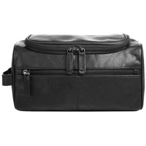 XZONE X-Zone Kulturtasche Damen Leder, schwarz