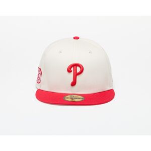 New Era Philadelphia Phillies 59FIFTY Fitted Cap Ivory/ Front Door Red - unisex - Size: 7 5/8