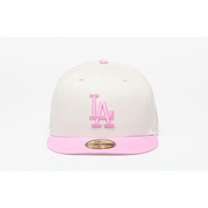 New Era Los Angeles Dodgers White Crown 59FIFTY Fitted Cap Ivory/ Pink - unisex - Size: 7 5/8