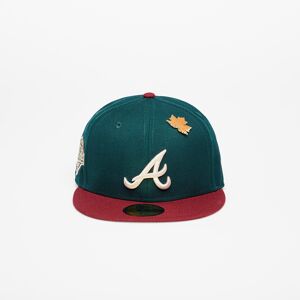 New Era Atlanta Braves Ws Contrast 59Fifty Fitted Cap New Olive/ Optic White - unisex - Size: 7 5/8