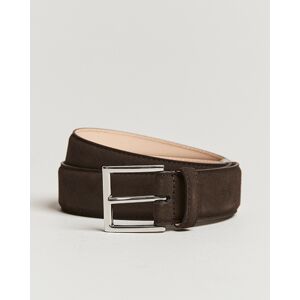 Crockett & Jones Belt 3,2 cm Dark Brown Suede