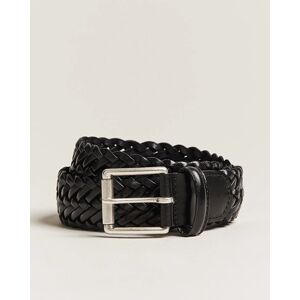 Anderson's Woven Leather 3,5 cm Belt Tanned Black