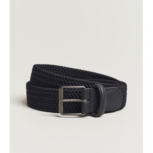 Anderson's Elastic Woven 3 cm Belt Navy