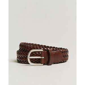 Anderson's Woven Leather Belt 3 cm Cognac