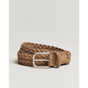 Anderson's Woven Suede Belt 3 cm Beige