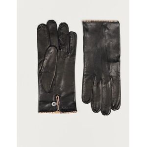 Paul Smith Leather Striped Piping Glove Black