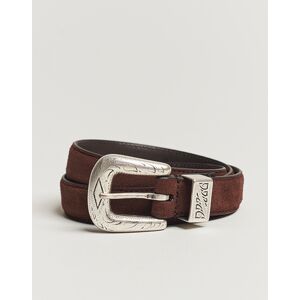 Anderson's Grained Western Suede Belt 2,5 cm Dark Brown