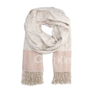 Calvin Klein FRINGES MONOGRAM SCARF 100X200 0.0 beige