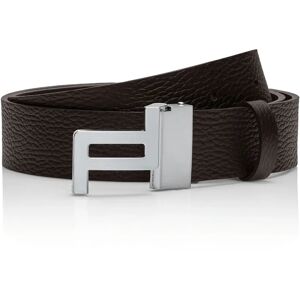 Porsche Design Business Belt Icon Reversible 35 - black/dark brown, brushed chrome - 100 cm black/dark brown, brushed chrome 100 cm unisex