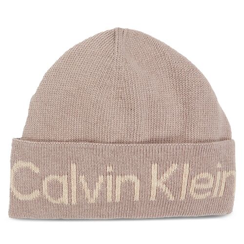 Mütze Calvin Klein Logo Reverso Tonal Beanie K60K611151 Beige 00 female