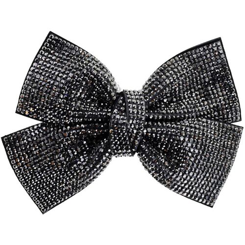 Bows By Stær Haarschleife – Blanka – 9,5 cm – Schwarz m. Glitzer – One Size – Bows By Stær Haarschmuck