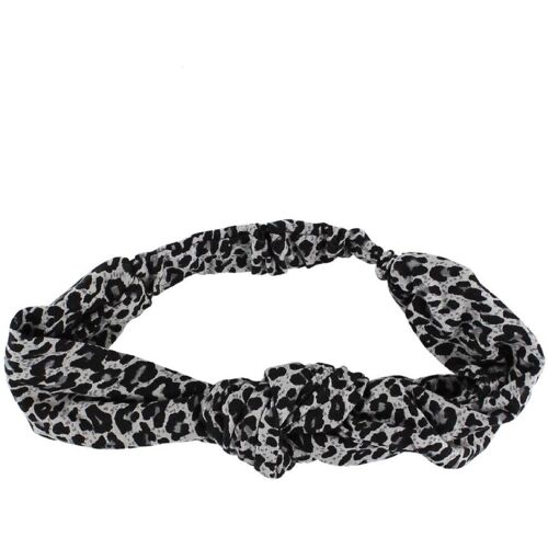 MarMar Haarband – Leo Alpha – Grauer Leopard – One Size – MarMar Haarschmuck