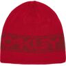 Oakley Tnp Reversible Beanie Red Line Iron Red One Size Unisex