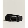 Anderson's Stretch Woven 3,5 cm Belt Black