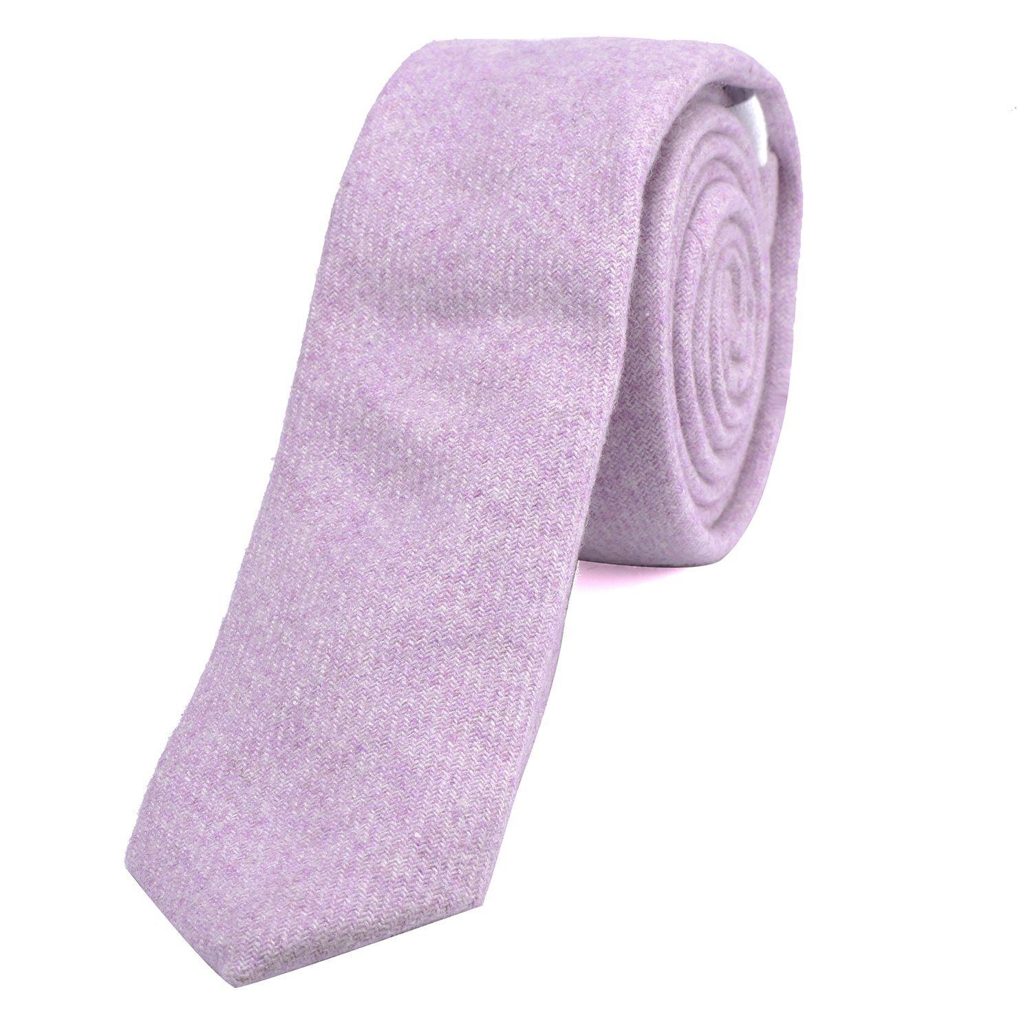 DonDon Krawatte »Herren Krawatte 6 cm einfarbig kariert und gepunkt« (1-St) Baumwolle, verschiedene Muster, für Büro oder festliche Veranstaltungen, pastell-lila