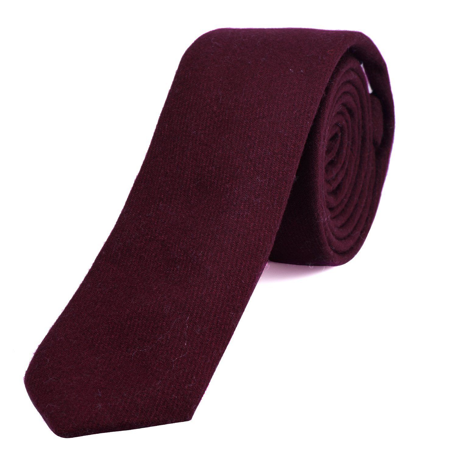 DonDon Krawatte »Herren Krawatte 6 cm einfarbig kariert und gepunkt« (1-St) Baumwolle, verschiedene Muster, für Büro oder festliche Veranstaltungen, lila