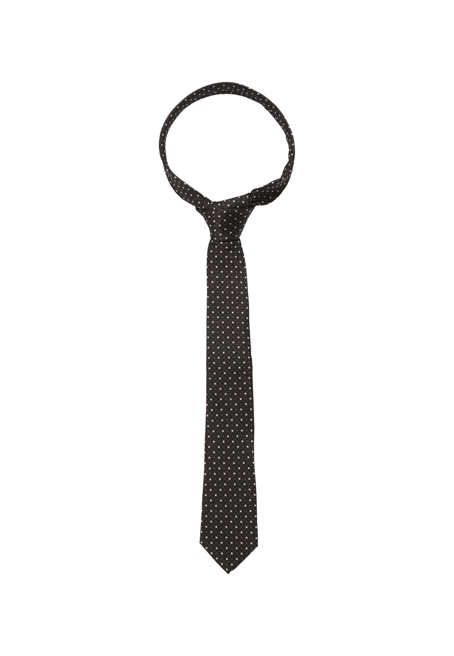 seidensticker Krawatte »Schwarze Rose« Breit (7cm) Punkte, grau (0038)