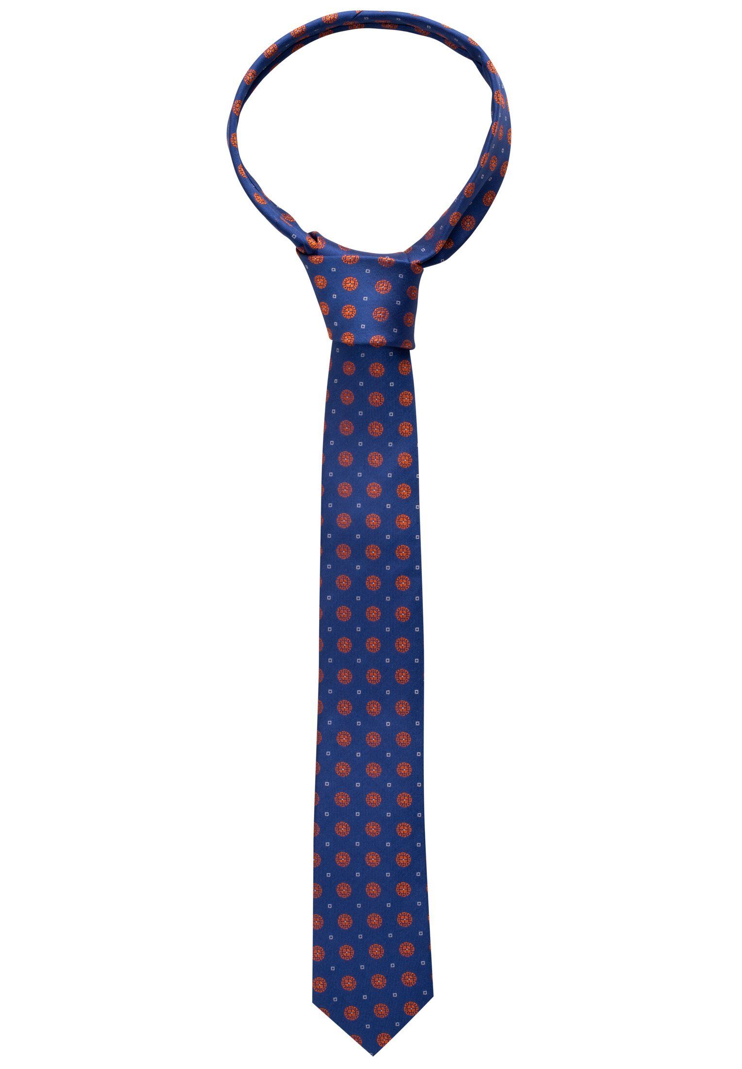 Eterna Krawatte »schmal«, orange/blau