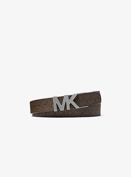 Michael Kors Mens MK 4-In-1-Gürtel Mit Signature-Logomuster In Geschenkbox - Braun - Michael Kors ONE SIZE male