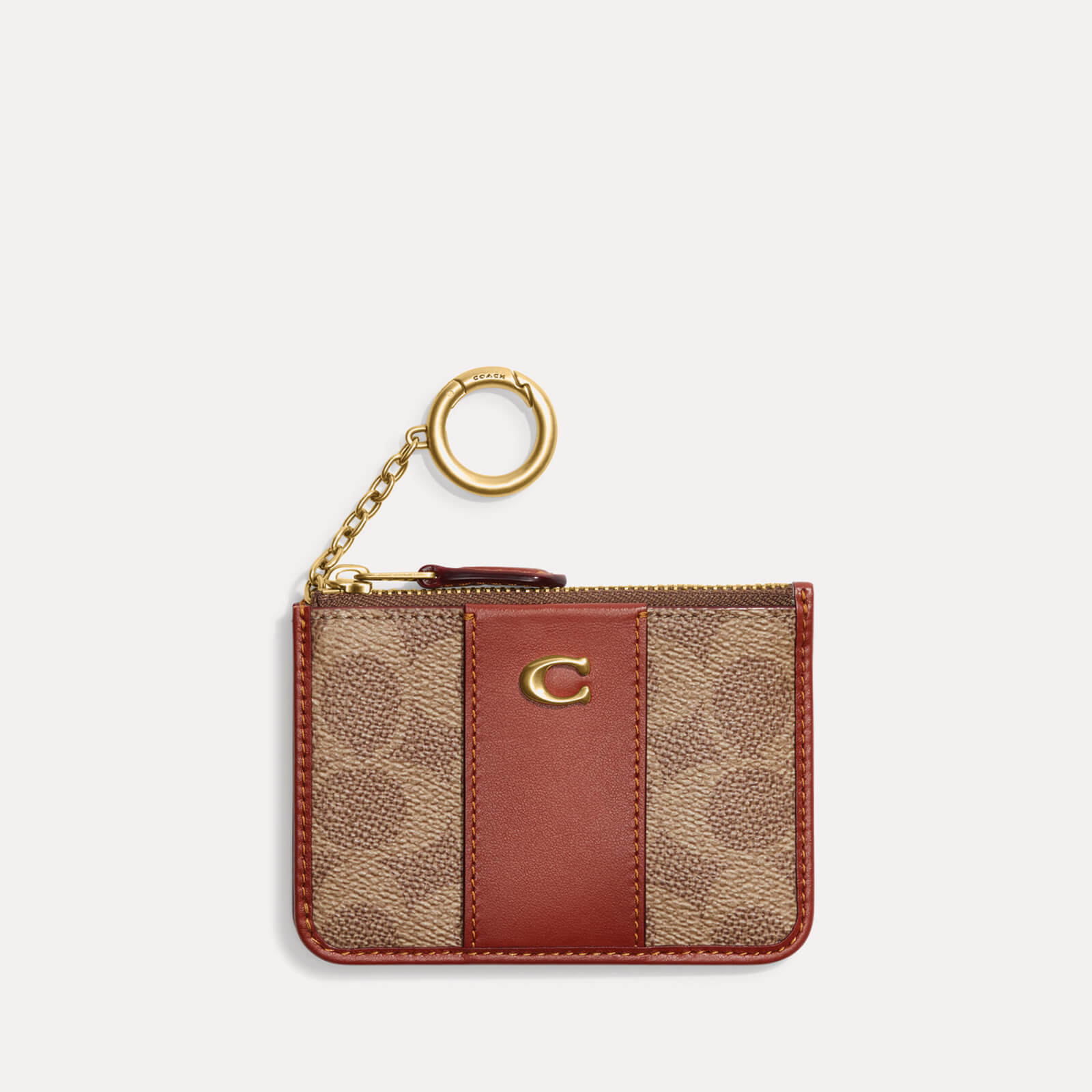 Coach Leather Signature Mini ID Skinny Card Case