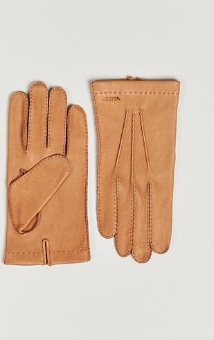 Hestra Henry Unlined Deerskin Glove Cognac