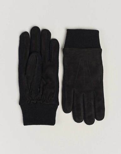 Hestra Geoffery Suede Wool Tricot Glove Black