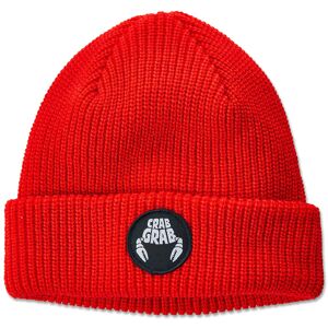 Crab Grab Circle Patch Beanie Red One Size RED