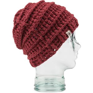 Volcom Rav Crochet Knit Beanie Maroon One Size MAROON