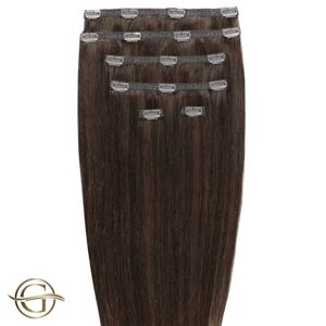 GOLD24 Clip-on Hair Extensions #4 Brun 50 cm - 7 dele