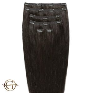 GOLD24 Clip-on Hair Extensions #2 Mørkebrun 50cm - 7 dele
