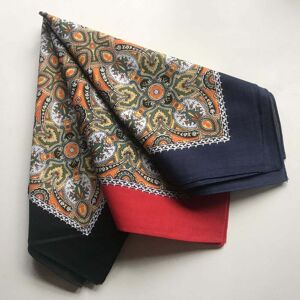 FRAKT GRATIS! 3-PACK PAISLEY GAMMALDAGS SMÅ TØRKLÆDE TYLLER SNUSNÄSDUKAR BANDANA BANDANAS BLÅ RÖD SVART