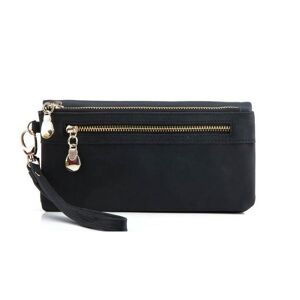 Otego Wallet stylish black with gold zipper
