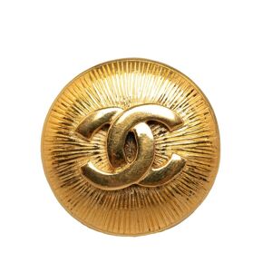 Pre-owned Chanel CC Brooch Gold