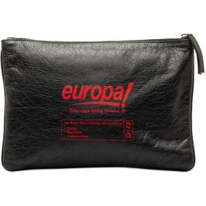 Pre-owned Balenciaga Europa Leather Pouch Black