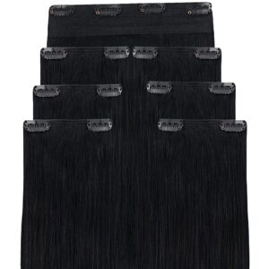 Fashiongirl Remy Clip-on Extensions #1 Sort 40 cm