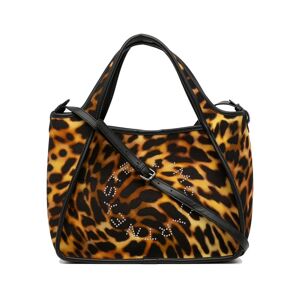 Pre-owned Stella McCartney Animal Print Logo Satchel Brown