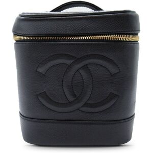 Pre-owned Chanel CC Caviar Vanity Case Black