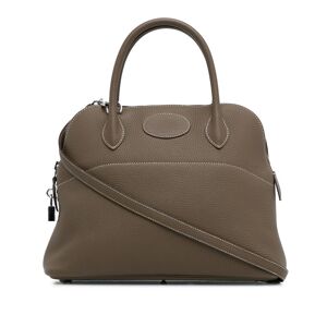 Pre-owned Hermes Clemence Bolide 31 Brown