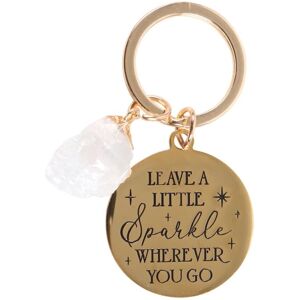 Something Different Leave A Little Sparkle Wherever You Go Crystal Quartz Keyring