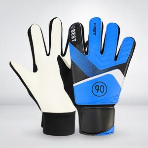 Shoppo Marte Children Football Goalkeeper Glove Latex Anti-Collision Goalkeeper Gloves, Size: 5(Blue)