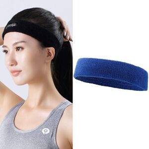 My Store Enochle Sports Sweat-Absorbent Headband Combed Cotton Knitted Sweatband(Blue)